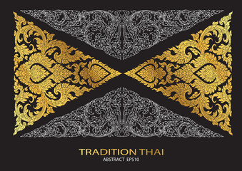  triangle shape abstract line thai tradition pattern background