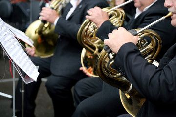 Performance of the brass band