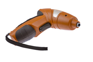 orange screwdriver isolated on white