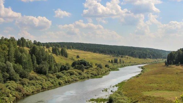 Sunny day and Nemda river