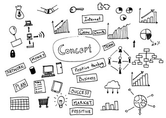 infographics elements sketching vector illustration