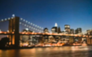 Obraz na płótnie Canvas city lights in the evening blurring background