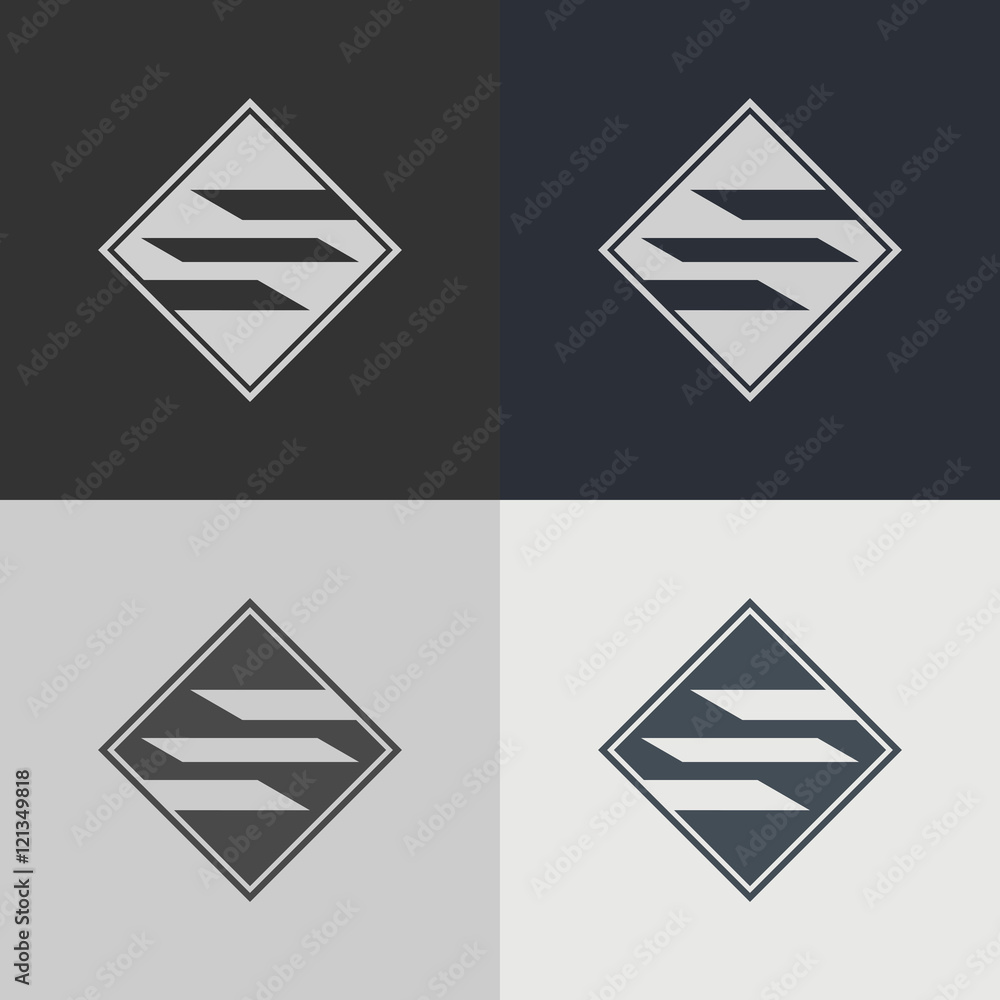 Poster set of abstract signs. abstract element for design. template emblem badges.