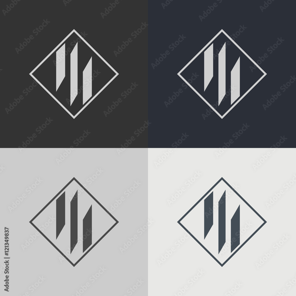 Poster set of abstract signs. abstract element for design. template emblem badges.