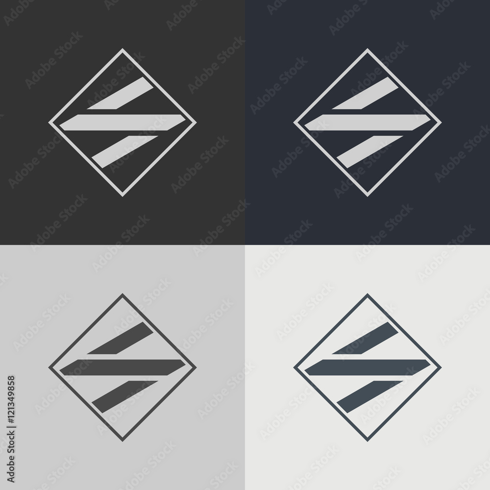 Poster set of abstract signs. abstract element for design. template emblem badges.
