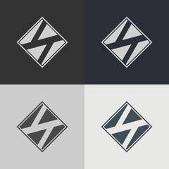 Set of abstract signs. Abstract element for design. Template emblem badges.