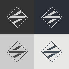 Set of abstract signs. Abstract element for design. Template emblem badges.