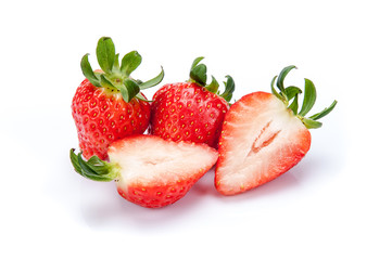 Strawberry on white background