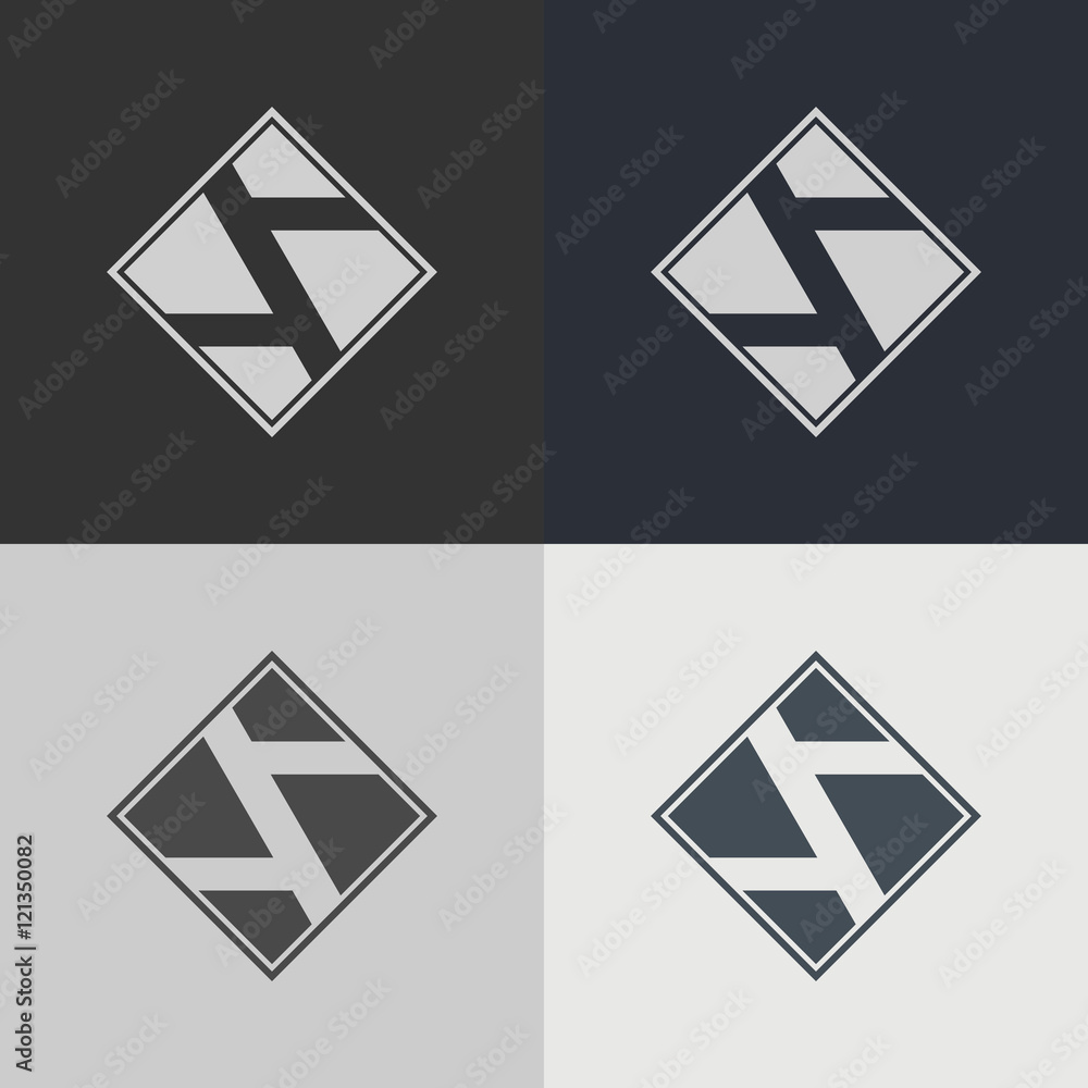 Poster set of abstract signs. abstract element for design. template emblem badges.