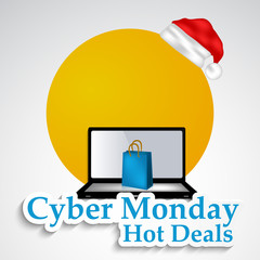 Illustration of elements for Cyber Monday