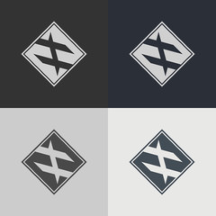 Set of abstract signs. Abstract element for design. Template emblem badges.