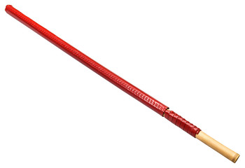 bamboo fukuro-shinai in red leather bag