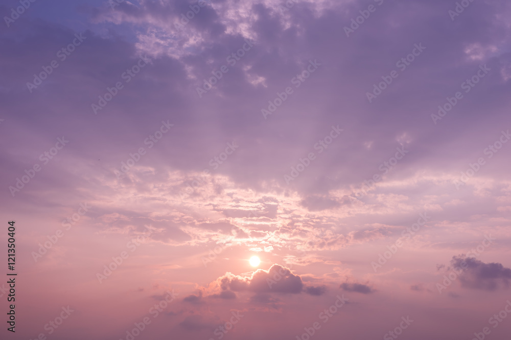 Canvas Prints sunset sky background with the colors of rose quartz and serenity