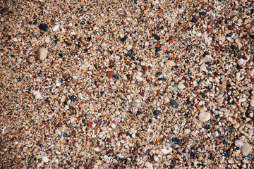 stones on beach and sea water