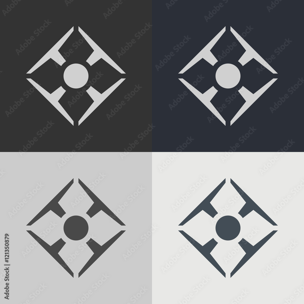 Poster set of abstract signs. abstract element for design. template emblem badges.