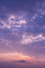 Naklejka na ściany i meble sunset sky background with the colors of rose quartz and serenity