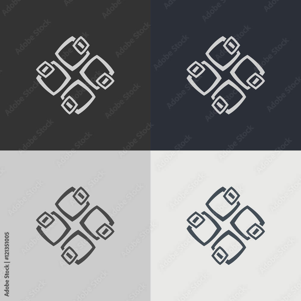 Poster set of abstract signs. abstract element for design. template emblem badges.