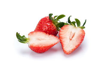 Strawberry on white background