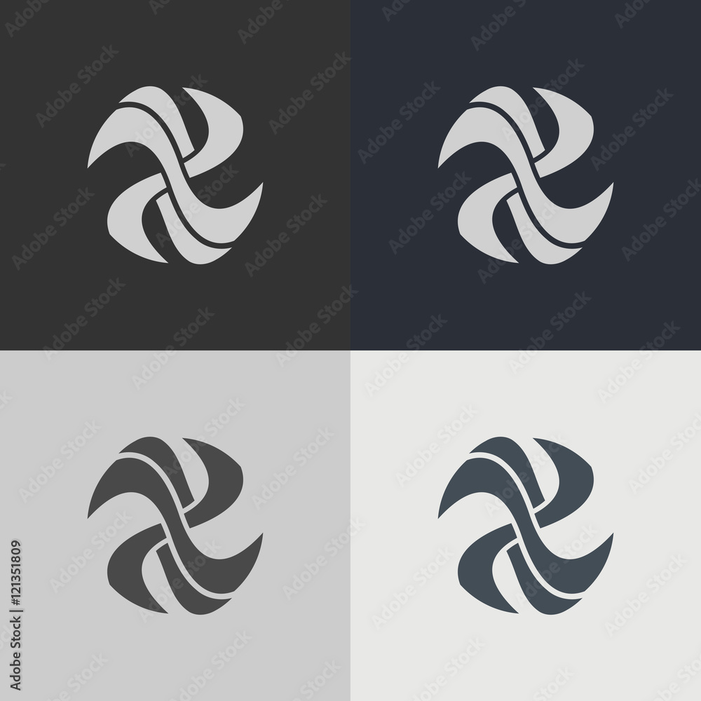 Poster set of abstract signs. abstract element for design. template emblem badges.
