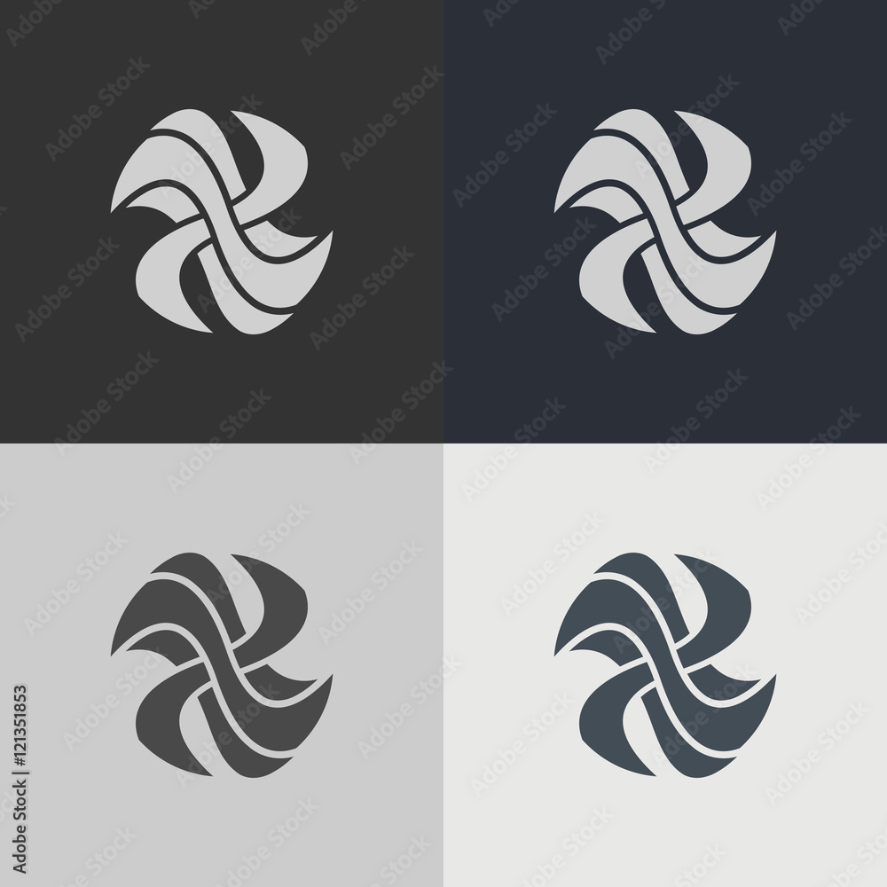 Poster set of abstract signs. abstract element for design. template emblem badges.