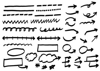 doodle infographic/elements and sketching vector illustration