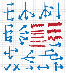 doodle infographic/elements and sketching vector illustration
