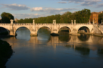 Fototapeta na wymiar Ponte Sant'Angelo, Rome, Italy