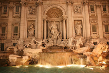 Fototapeta na wymiar Trevi Fountain, Rome, Italy