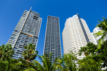 View of skyscappers at  Wong Amat Beach Pattaya