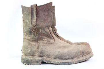 old safety boots