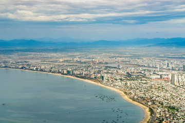 High view of Da Nang city inVietnam