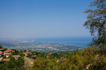greek wonderful mountain village landscape
