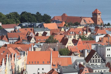 Hansestadt Stralsund / Blick über die Dächer der Altstadt von Stralsund