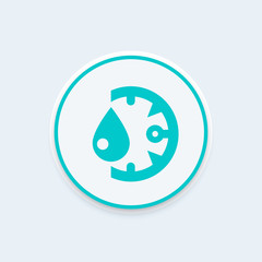 humidity icon, round pictogram