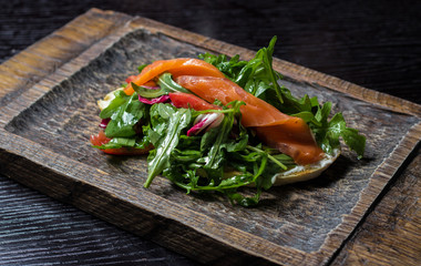 sandwich with salmon