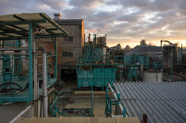 京浜工業地帯の朝焼け１