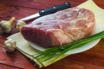 large piece of raw meat