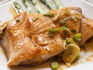 Loins grilled salmon