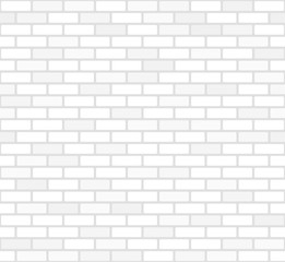White brick wall seamless vector texture