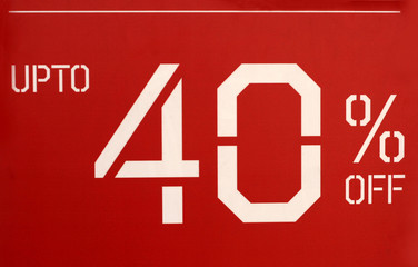 Discount Sale Sign in shops,malls,stores etc