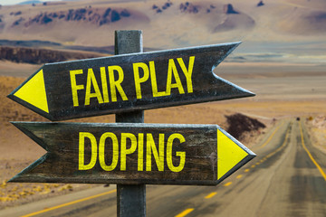 Fair Play vs Doping - obrazy, fototapety, plakaty