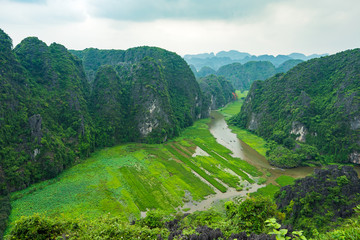 Landcape of Trang An Tam Coc at Ninh Binh, Viet nam