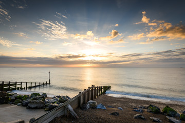 Sun Rising at Slaughden Beach