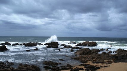 Duero river and Atlantic ocean in Porto, Portugal