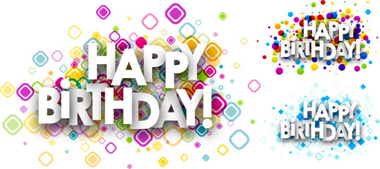 Happy birthday color backgrounds.