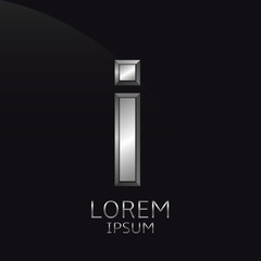 Silver I Letter emblem
