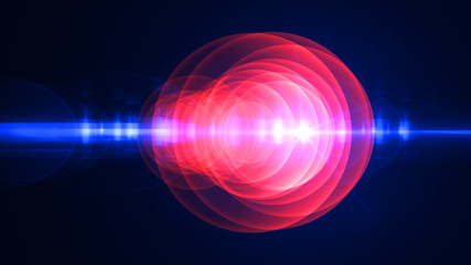 Beautiful light flares. Glowing streaks on dark background. Police light flares
