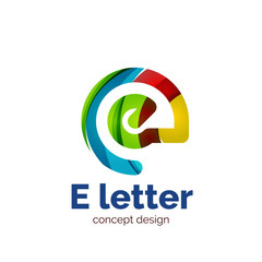 Vector letter concept logo template, abstract business icon