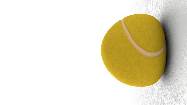 palla da tennis al rallentatore
