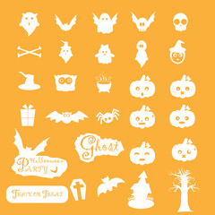 Halloween icon sets vector